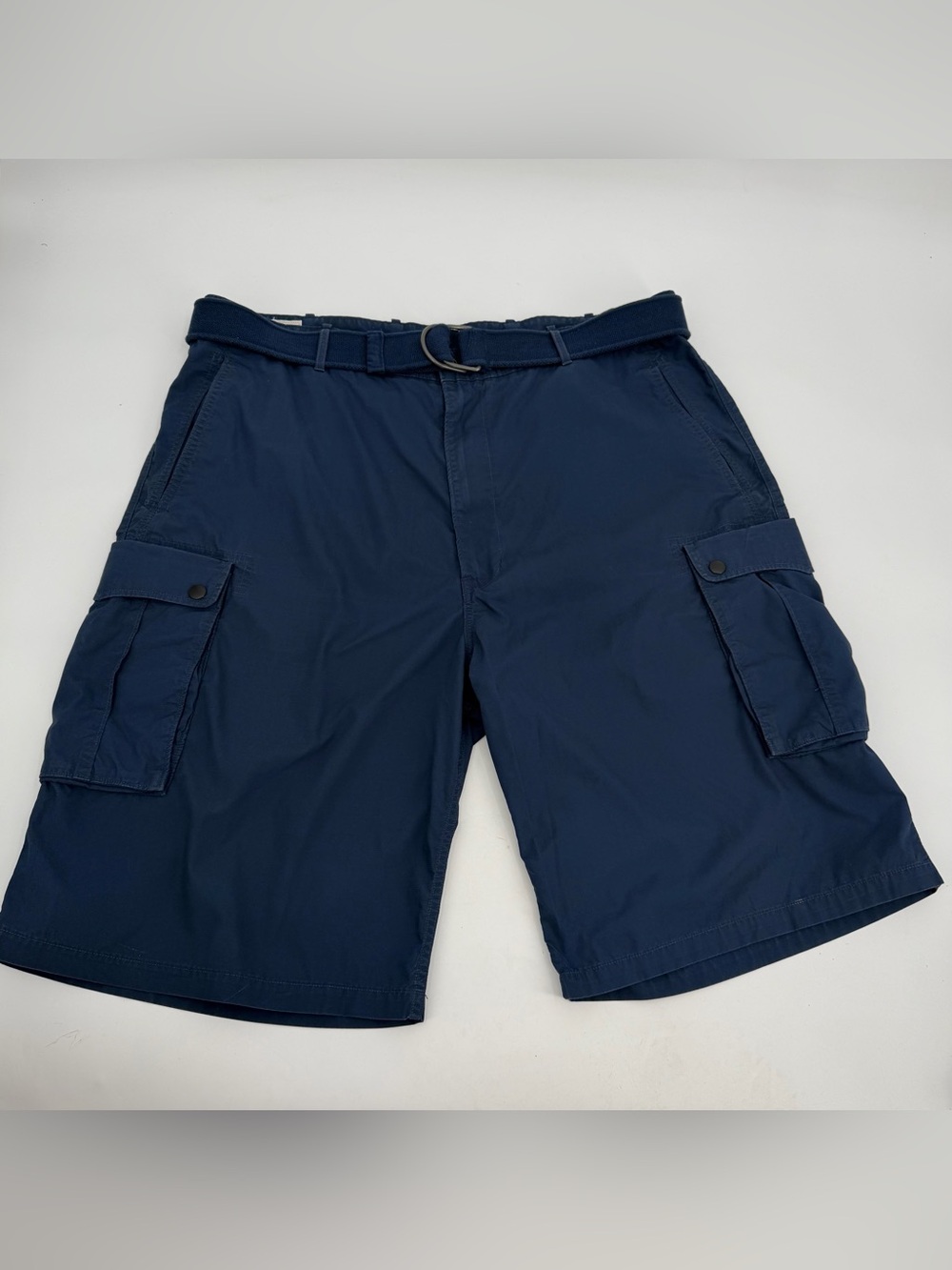 Levi’s Cargo Shorts Men’s 40 W Blue Snap Pockets D-Ring Belt Utility Grunge